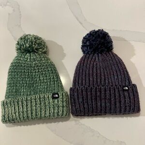 The North Face Kids' Green & Blue Beanie Duo